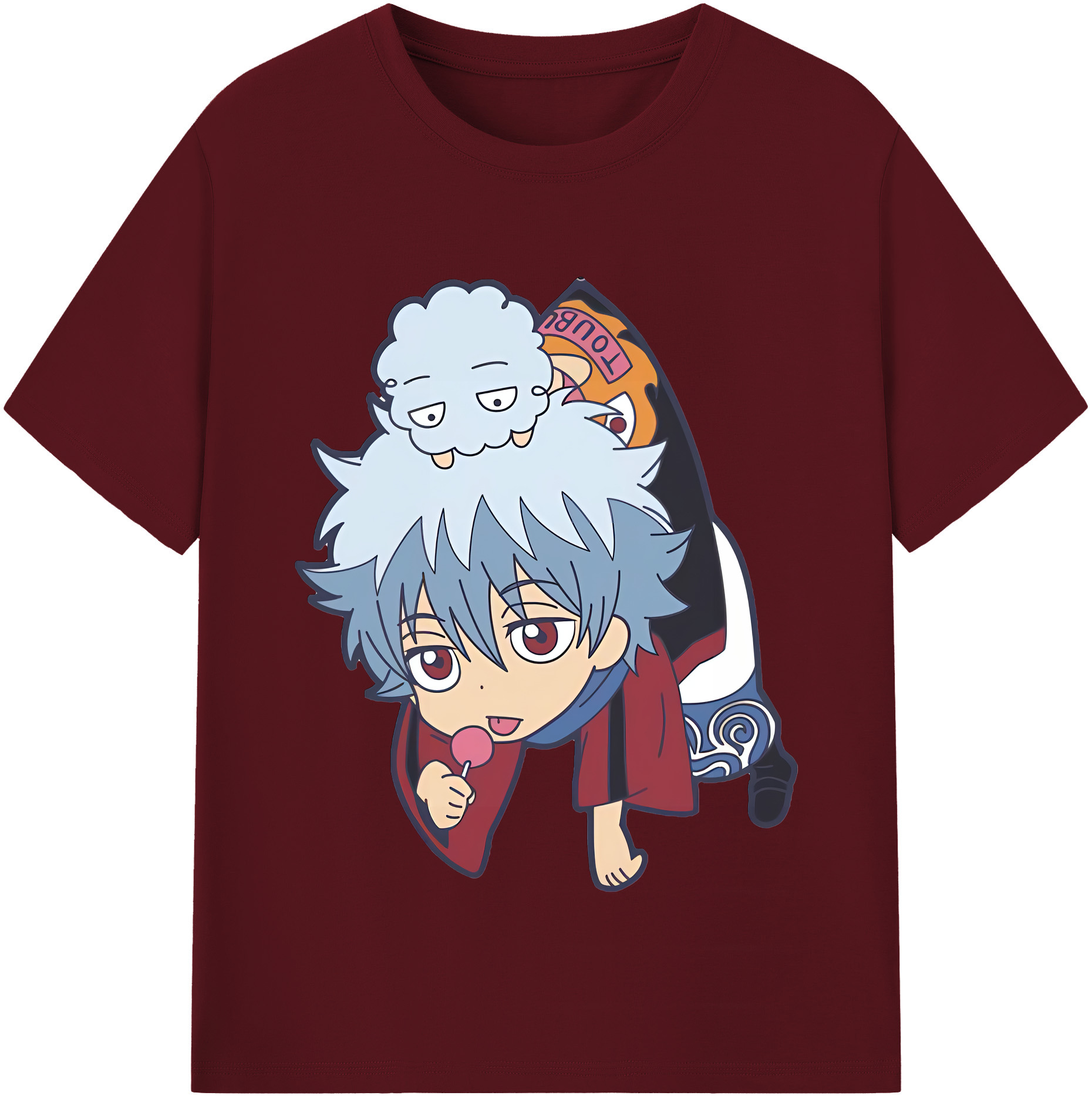 （画像用） ぎんたま 坂田銀時（さかたぎんとき） 神楽 志村新八（しむら しんぱち） GINTAMA Sakata Gintoki Kagura Shimura Shinpachi 綿100％半袖Tシャツ（フロントプリント）